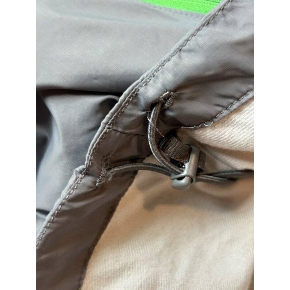 K-Way Acurx'14 Thin Shell Nylon Windbreaker Jacket Packable Lined Tech Gray 1X - Picture 11 of 15